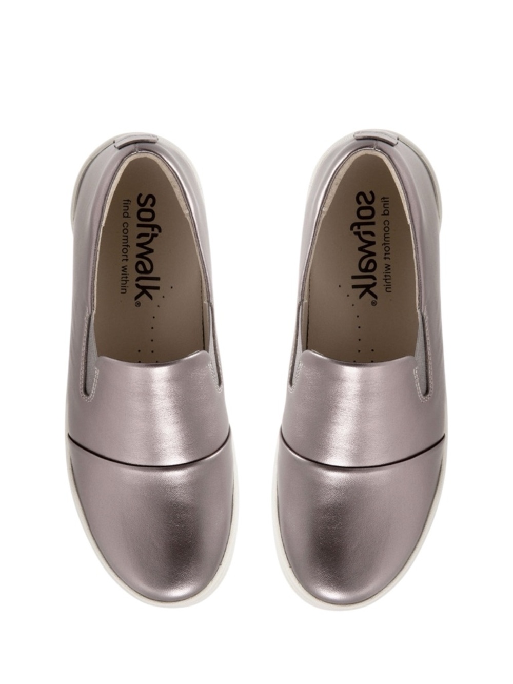 Softwalk Alexandria slip on sneakers pewter 9W